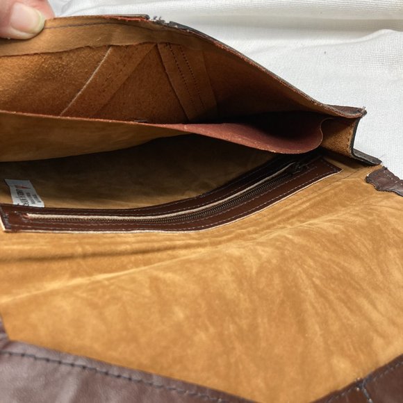 Leather Clutch Envelope Purse Vintage Brazilian - Picture 12 of 12